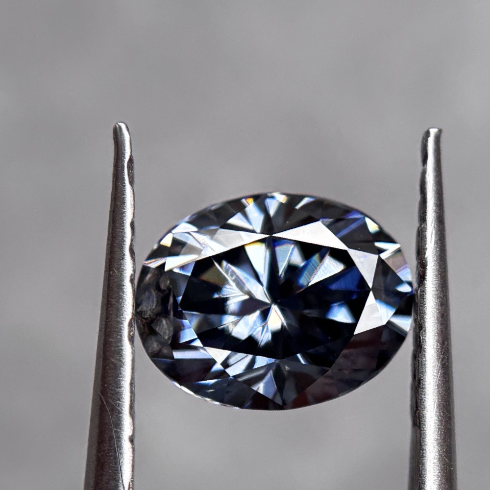 Fashion Gray Fanshion Color Loose Moissanite Oval Shaped 1PCS 2x3mm-12x16mm