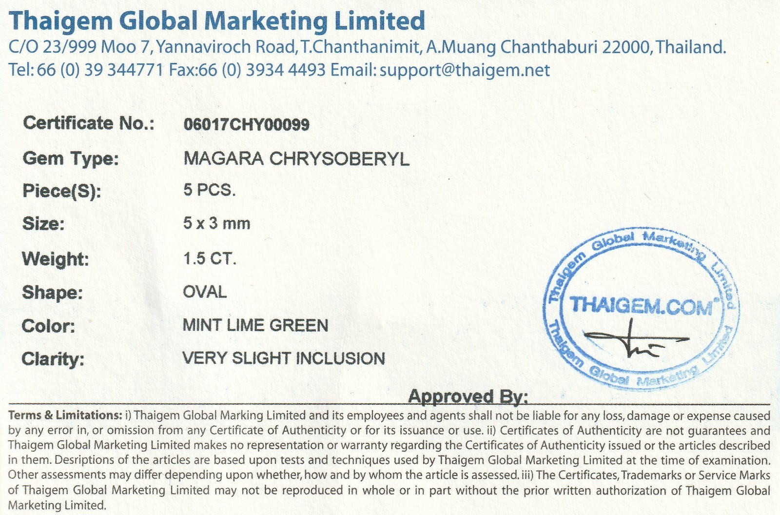 MAGARA CHRYSOBERYL. Mint Lime Green Oval, VSI. 5 PCS, 5 X 3 mm, 1.5 TCW.