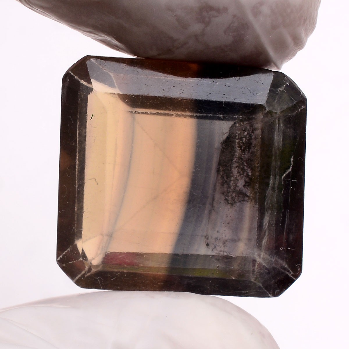 34.70 Cts Natural Bi Color Fluorite Untreated Designer Cushion Cut Huge Gemstone
