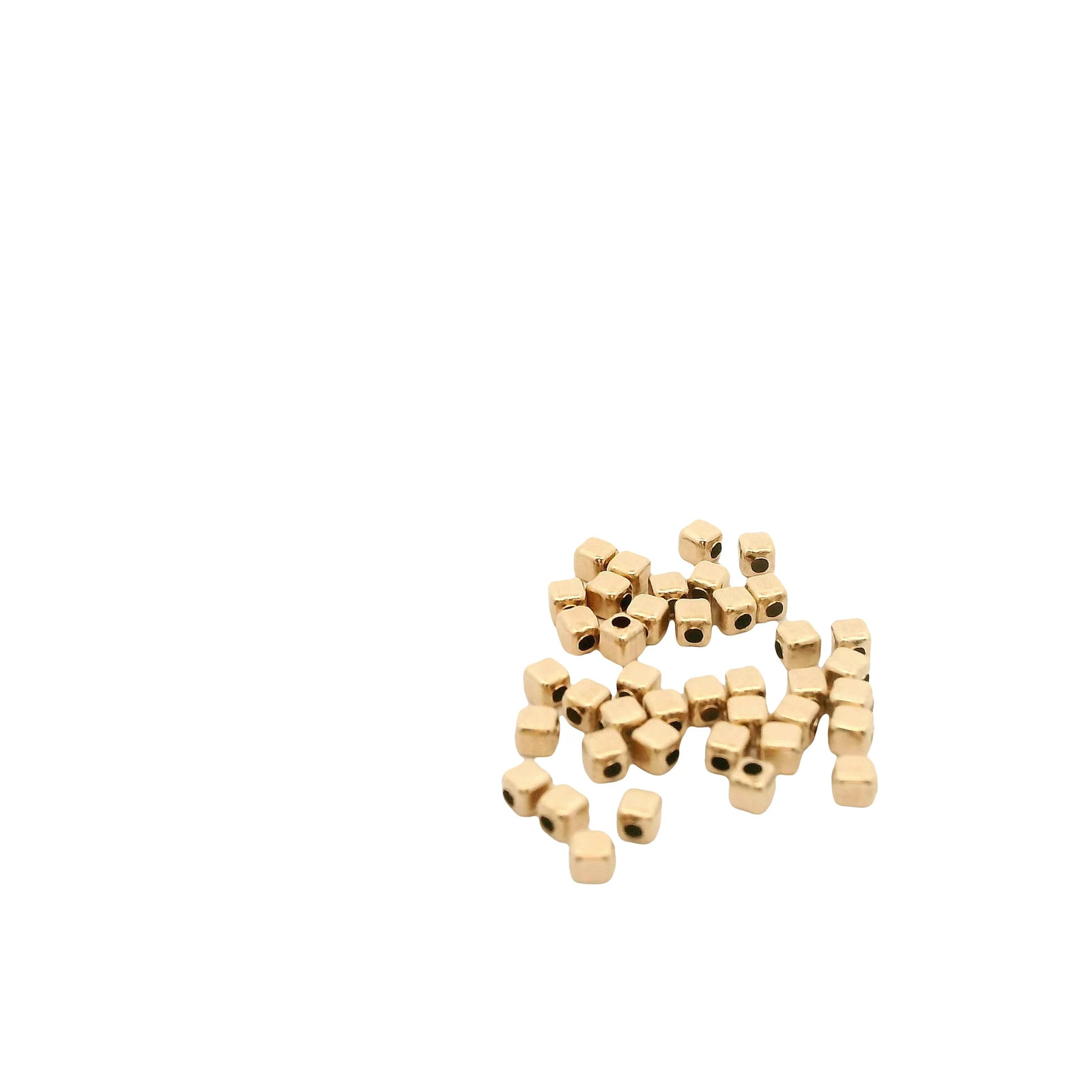 14K Gold Filled Seamless Faceted Square Beads (2mm, 3mm, 4mm) – 10-40 pcs