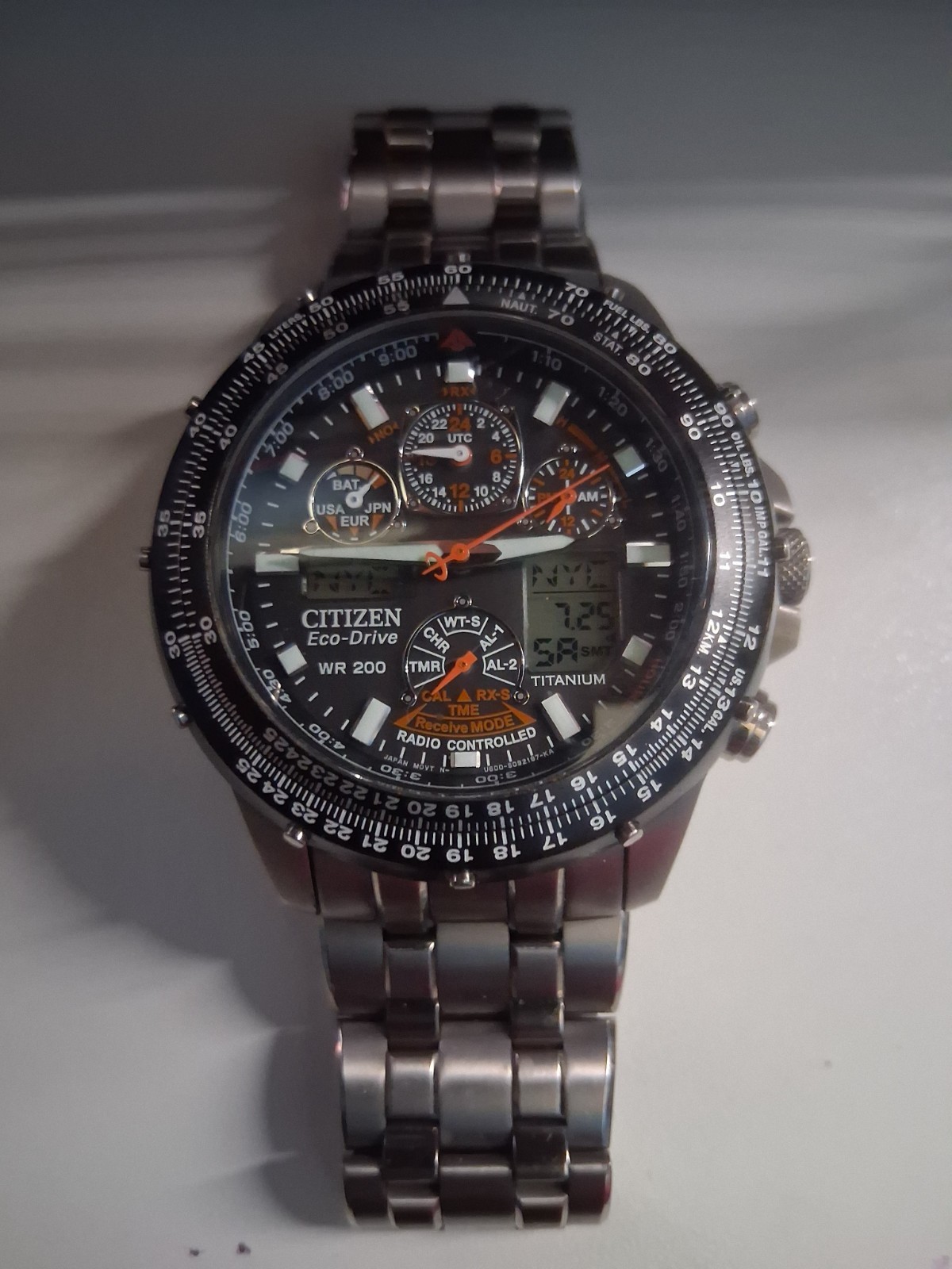 Citizen Skyhawk A-T Eco-Drive Titianium Radio Controlled U600-S049661 Watch Only