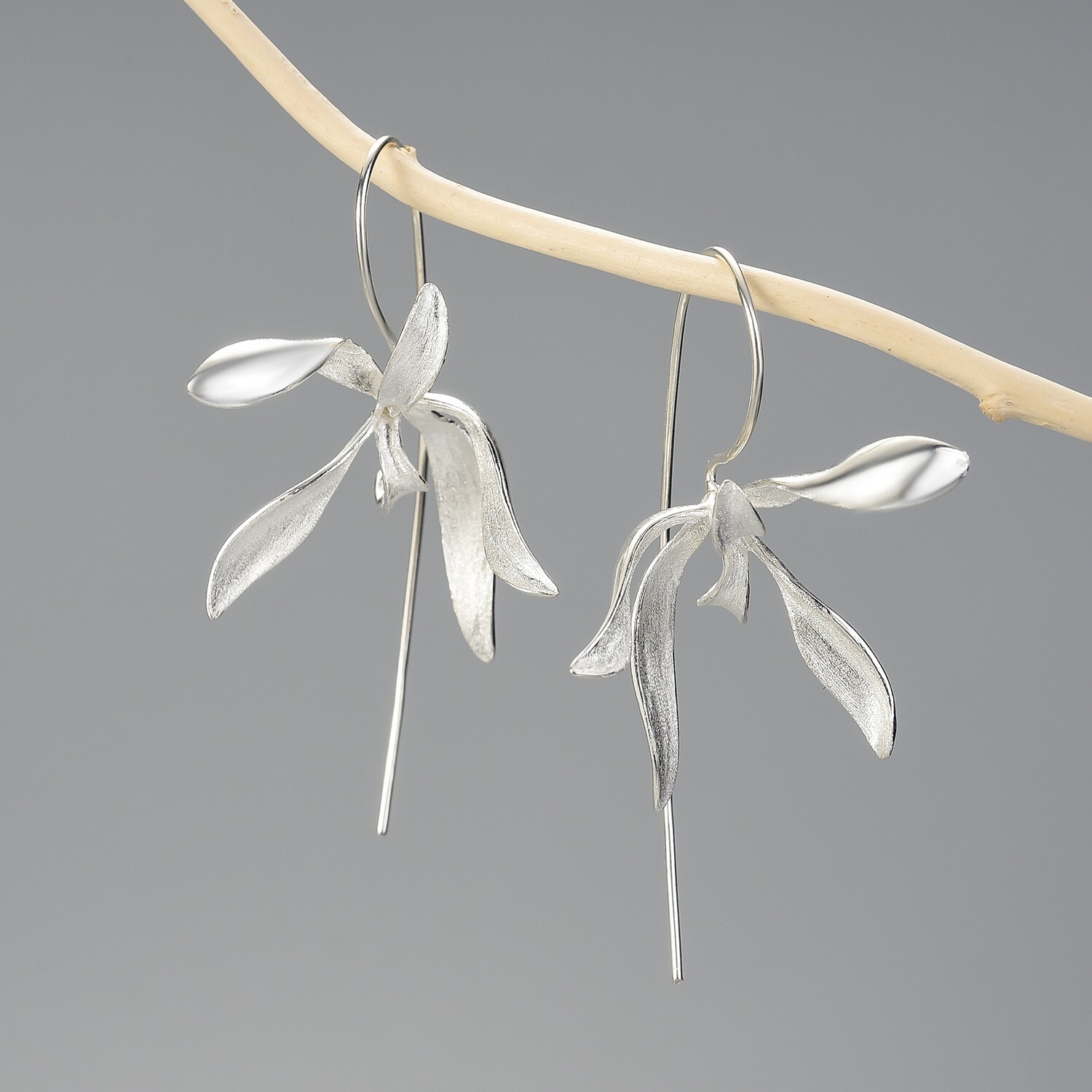 Orchid Flower Earrings
