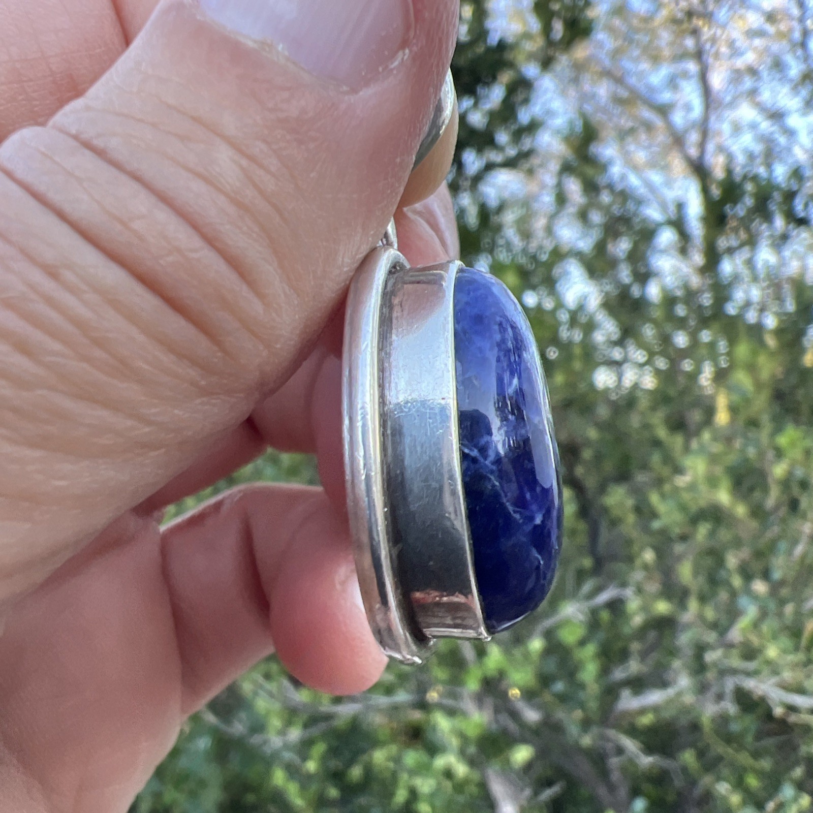 Oak 7 Sterling Silver Sodalite Pendant
