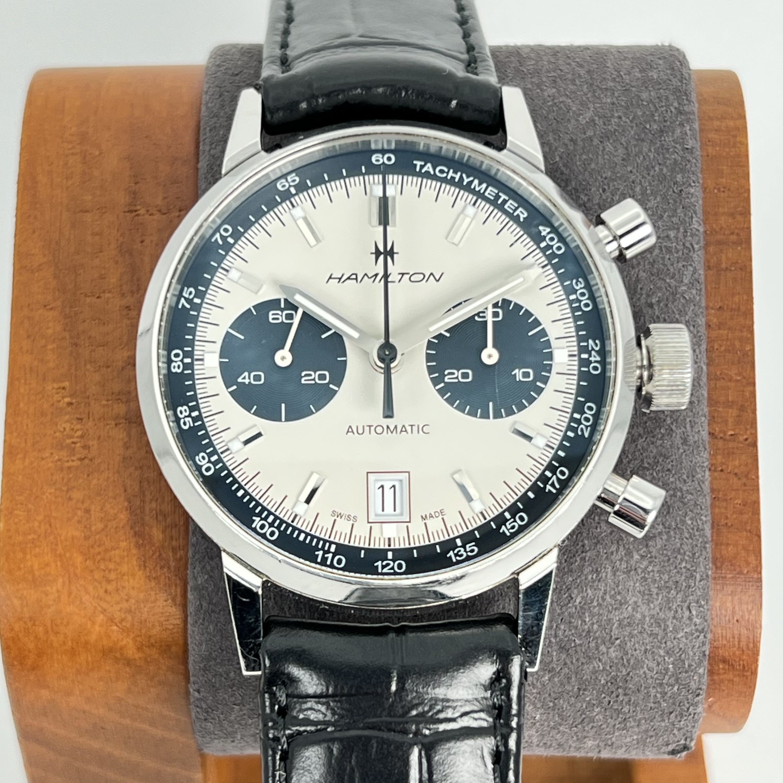 Hamilton Intra-Matic H384160 Automatic Chronograph Men’s Watch Stainless #W-21