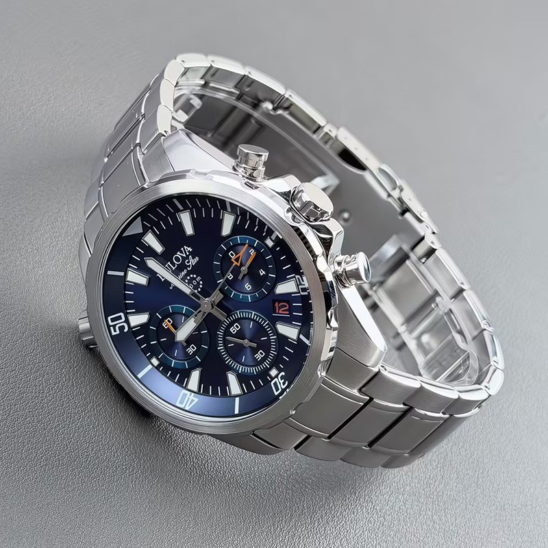 Bulova Marine Star Series B Men’s Quartz Watch Blue Dial Stainless Steel 43mm