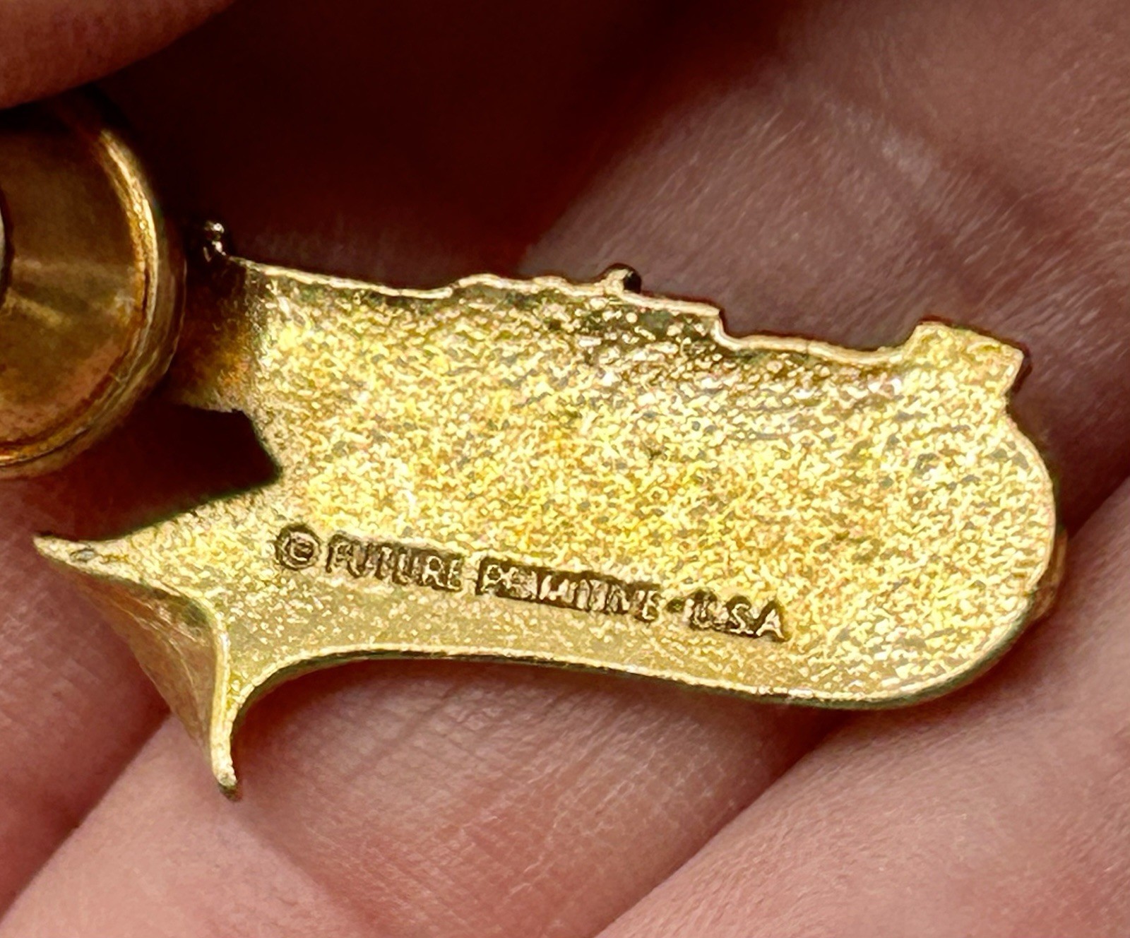 Future Primitive Saxophone Gold Tone Instrument Lapel Pin