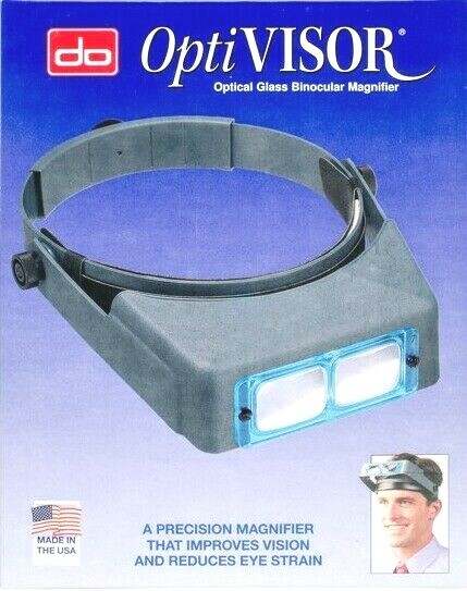 Donegan OptiVisor DA-3 Headband Magnifier Binocular 1.75X Optical Glass Lens