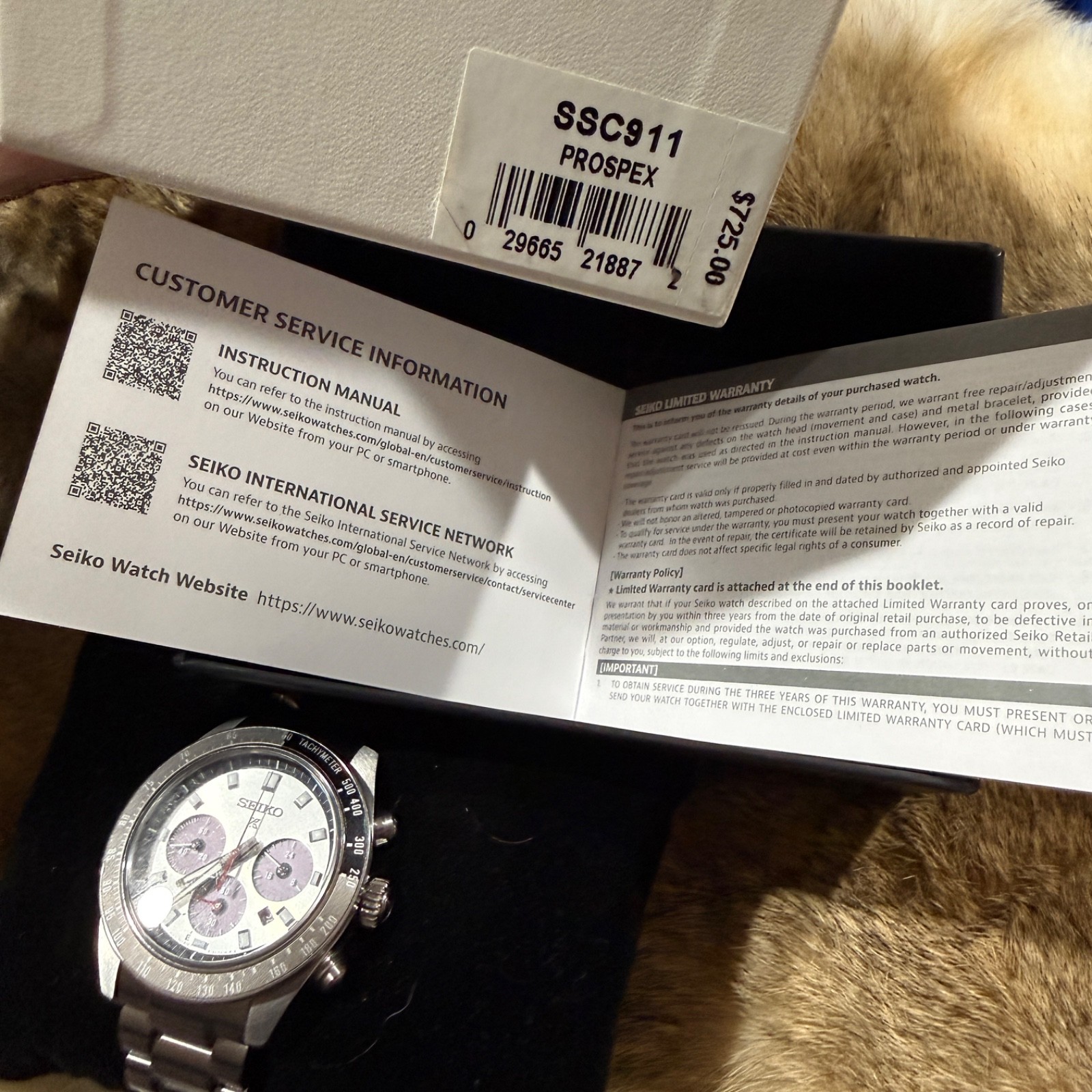 Seiko Prospex SSC911P1 Speedtimer Silver Panda Solar Chronograph