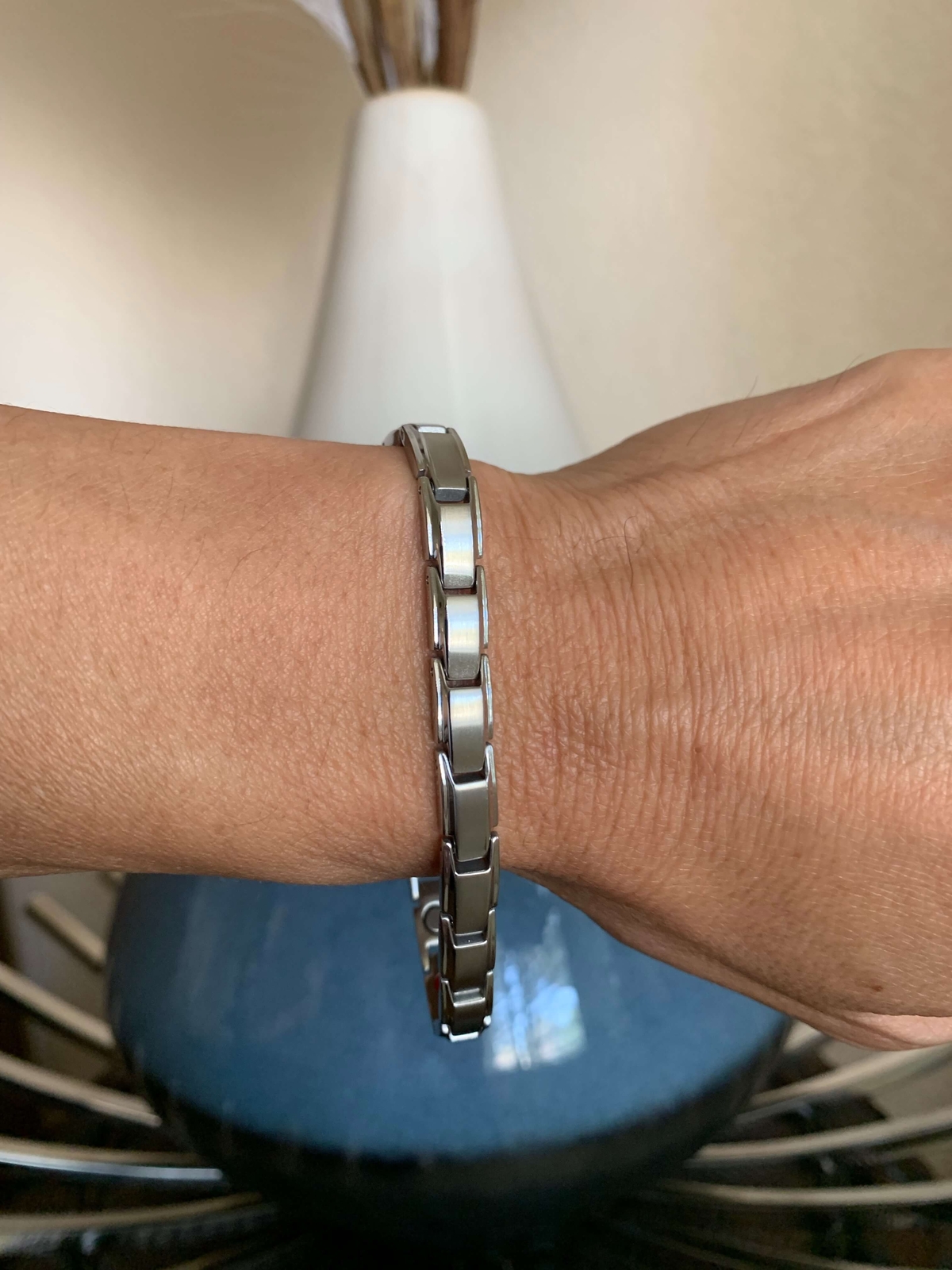 Thin Steel Magnetic Bracelet 4 Elements Women Balance Energy Power Joy Christmas