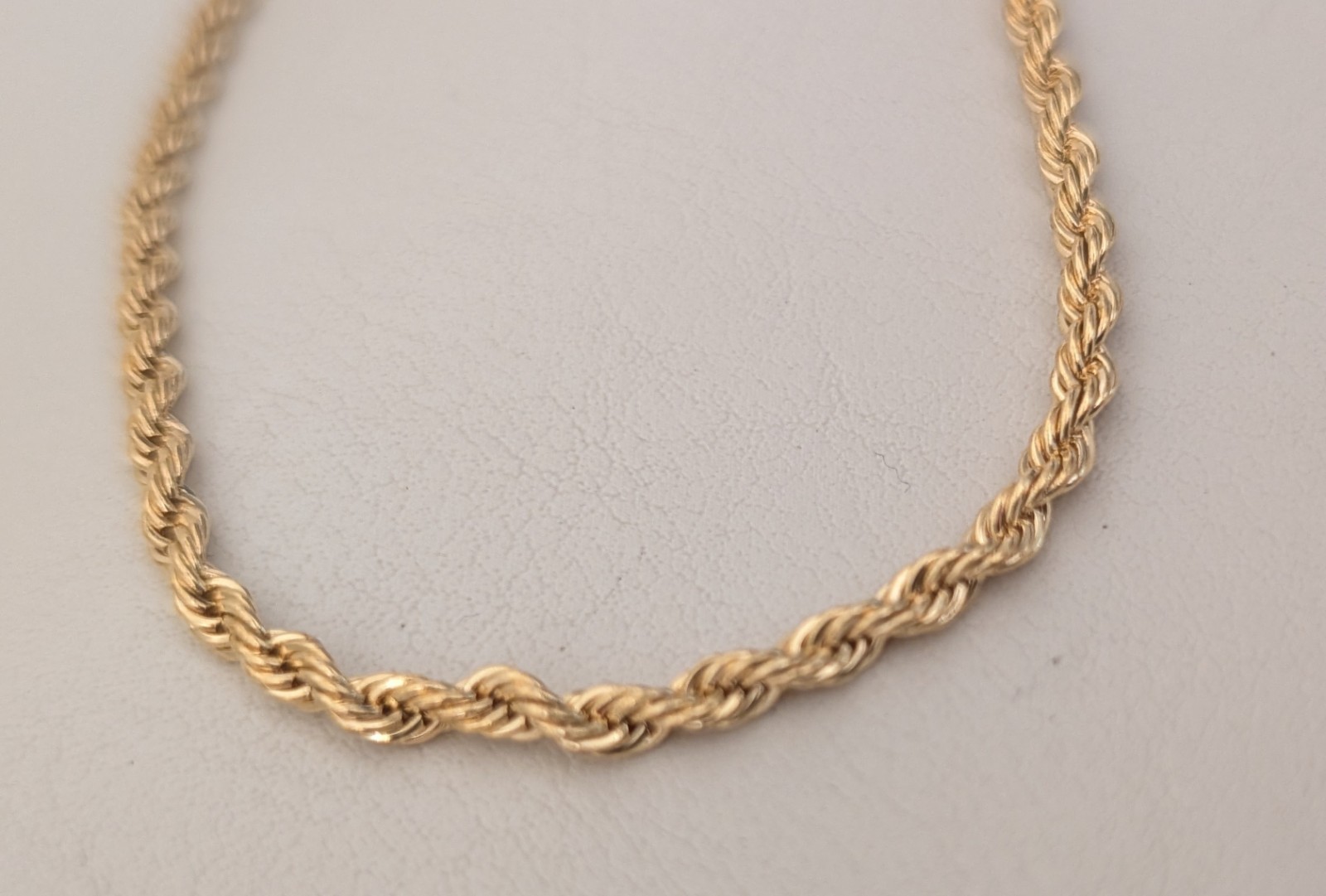 14k Gold Plated Rope Chain 4mm 24″ Necklace 14k Gold Stamped