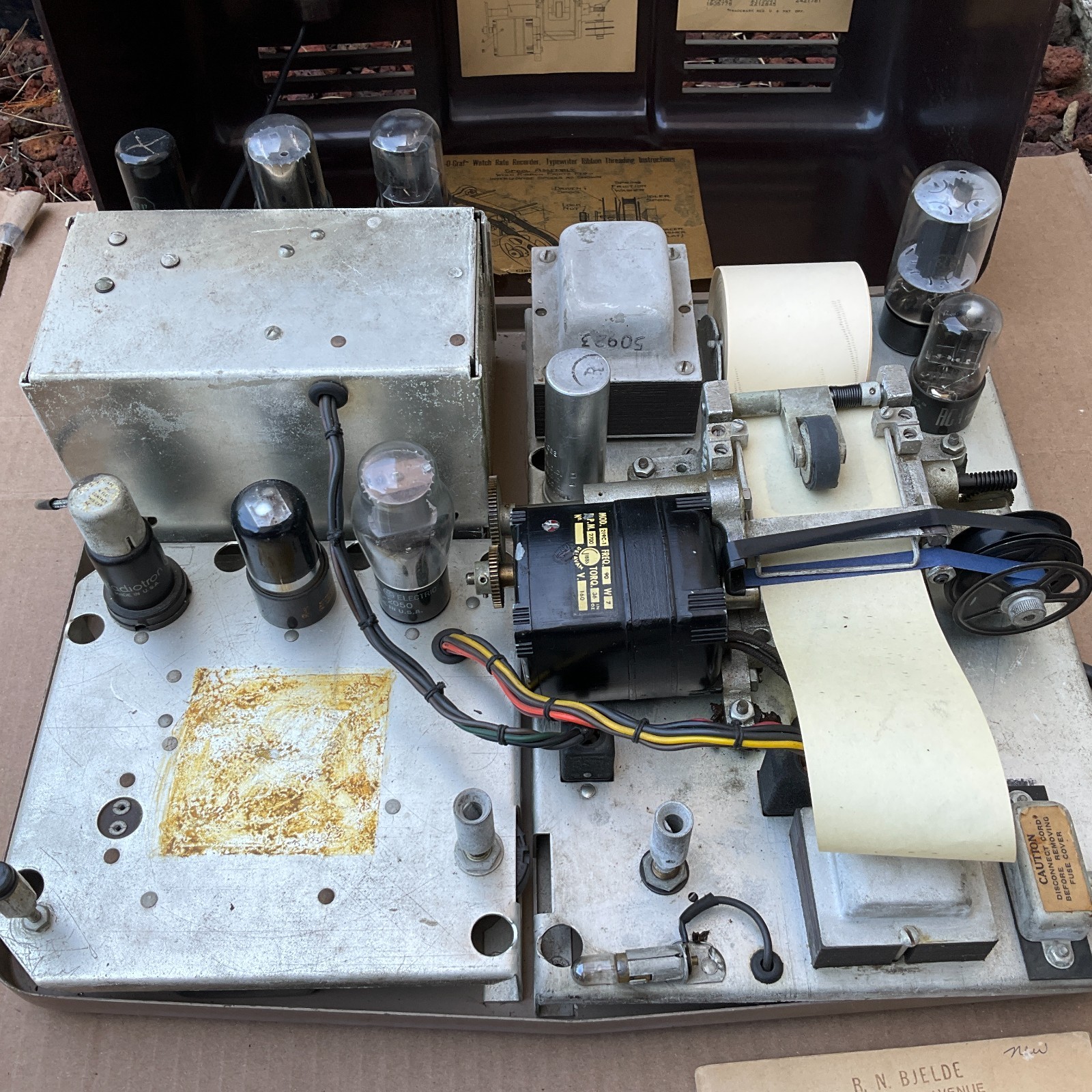 Vintage 1950 Paulson Time-O-Graf Watch Rate Recorder for Parts/Repair