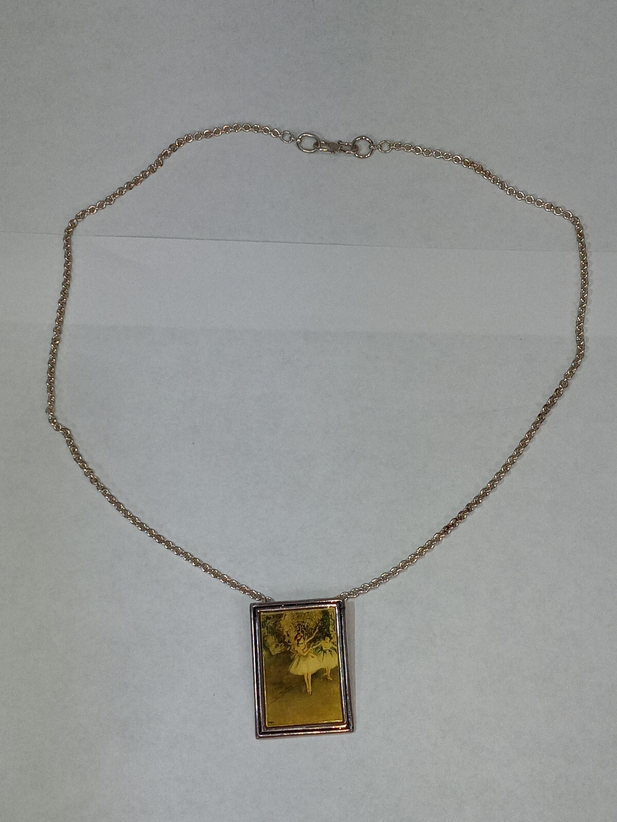 Ballerina Necklace 925 Sterling Silver Ballet Dancer Chain 22″ – 21 Grams HEAVY