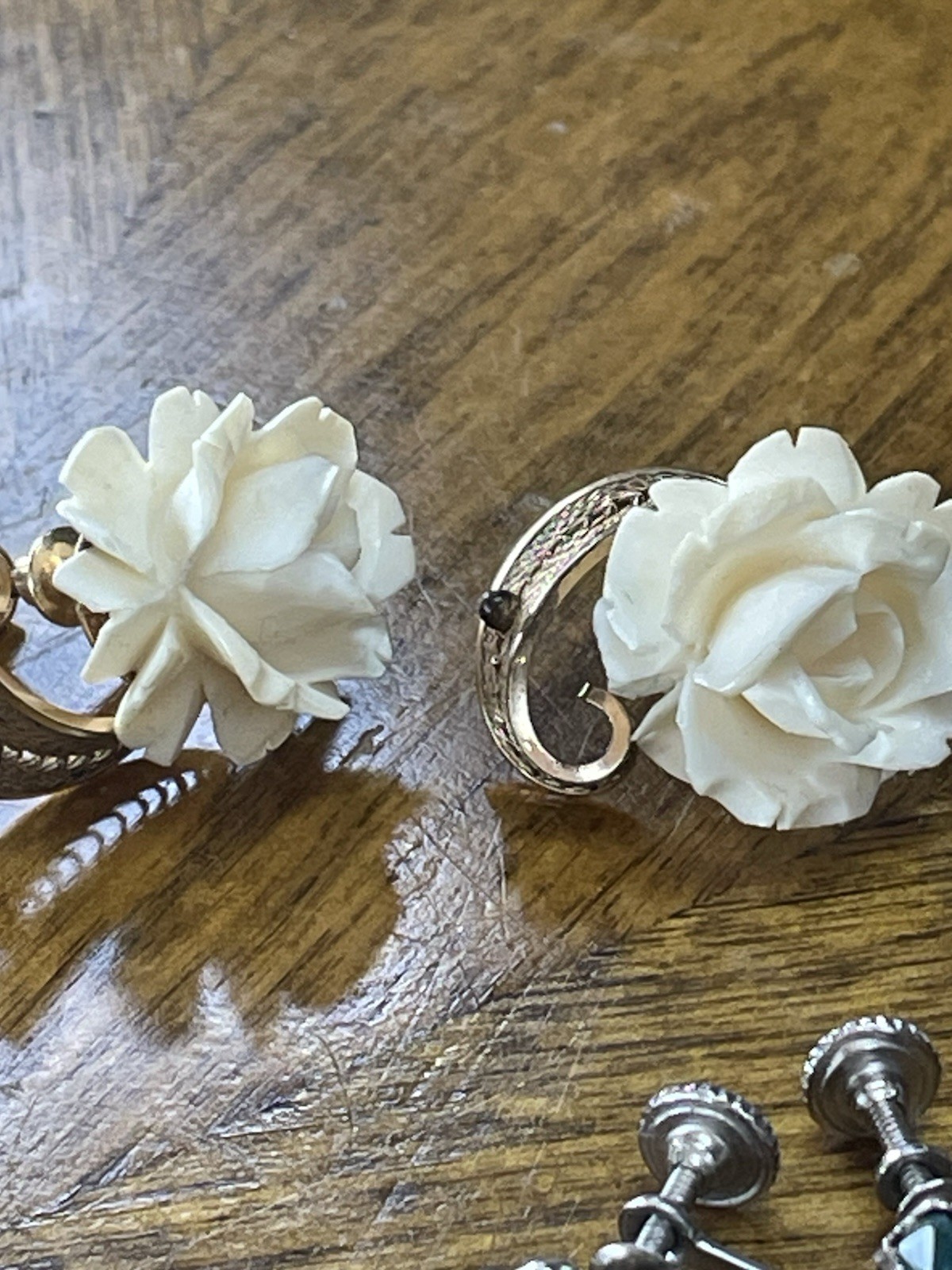 9 Pair Mid Century Clip & Screw On Earrings. Some Signed. Weiss, Star, Etc