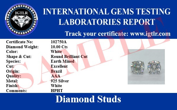 RARE 4.00 Ct Certified Asscher Cut White Diamond Solitaire Studs-Great Luster !