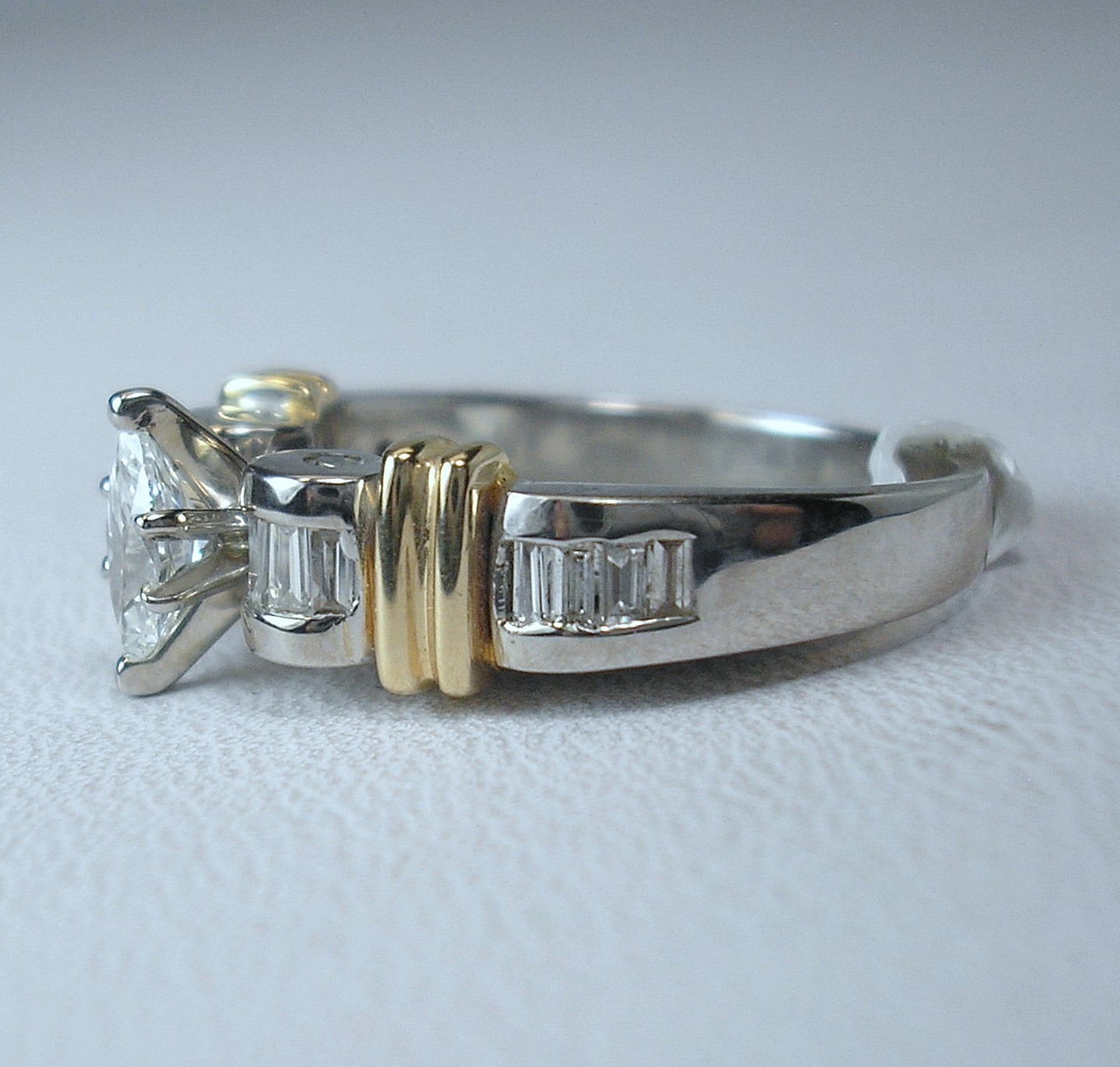 0.36 ct Marquise 0.61 ctw Natural Diamond 14KTT Engagement Ring Was $1,995 Video