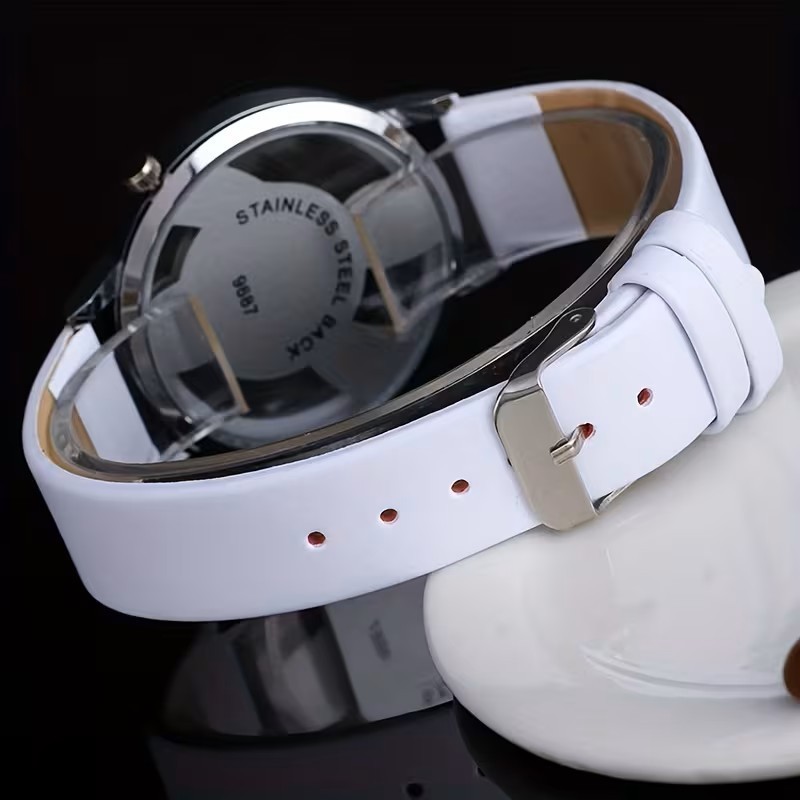 Music Note White Watch Treble Clef Dial Quartz Wristwatch Fashion Gift Unisex