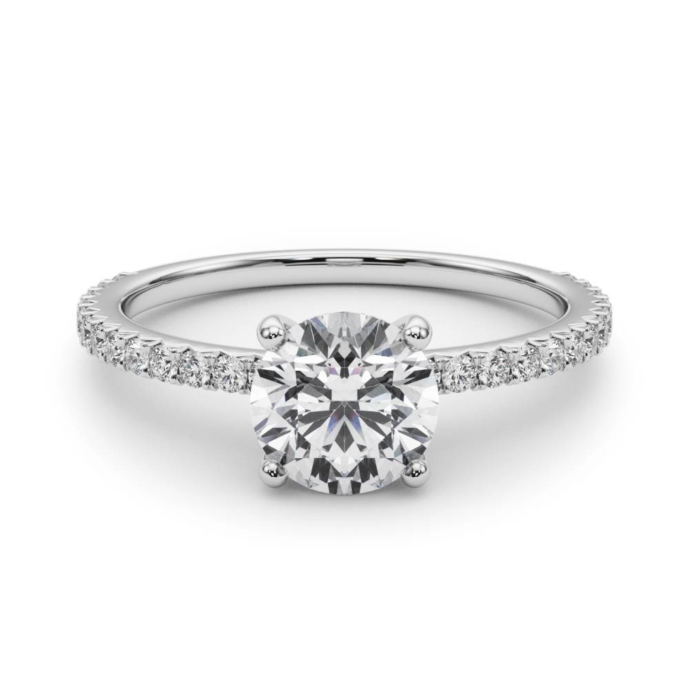 Lab Grown Diamond VS F 1.30-4.30 Carat Single Row Engagement Ring 14K Rose Gold