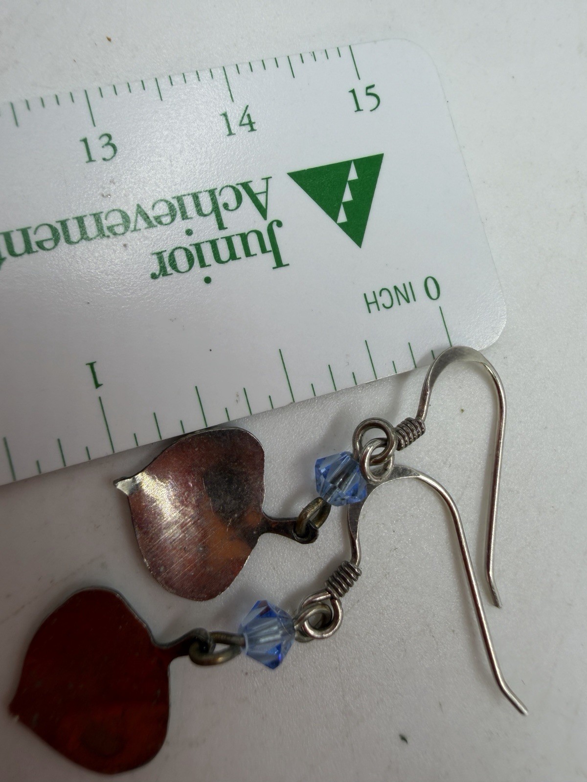 Sterling Silver Earring Realistic Leaf Dainty Dangle Natural Lightweight