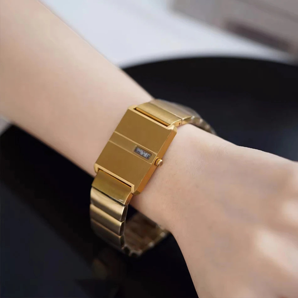 Square Niche Couple Watches Silver Stainless Steel Bracelet New-style Trendy Men