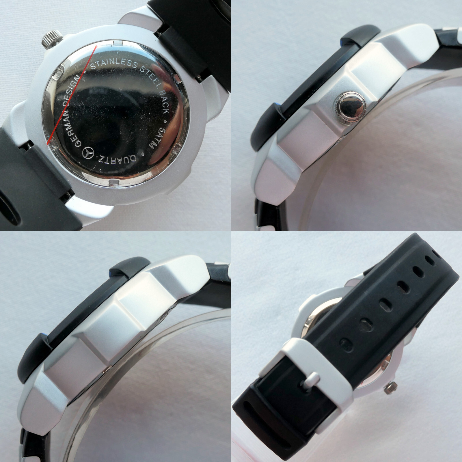 Mercedes Benz Drivers Line Classic Car Accessory Racing Sport Light Design Watch