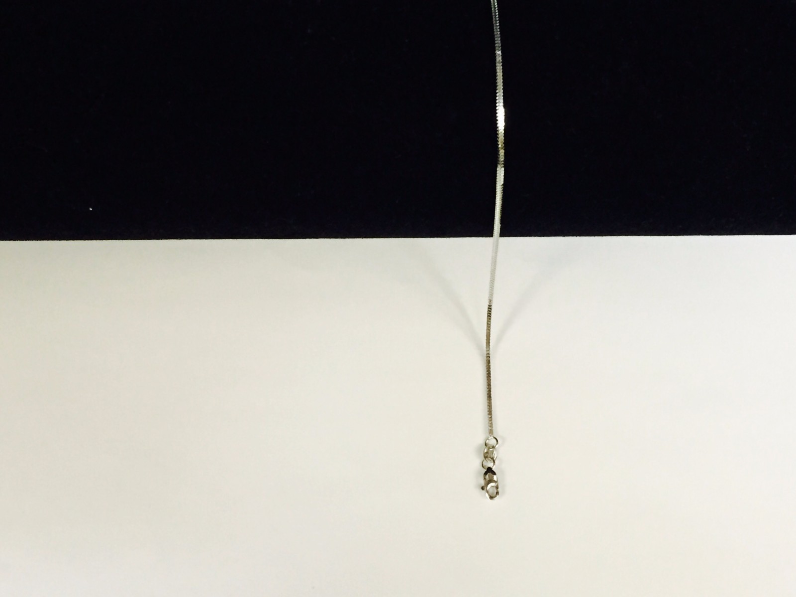 14k White Gold 18″ MILANO Snake Pendant Chain Necklace 2 gram 1.1 MM WMIL010