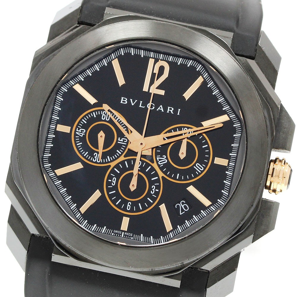 BVLGARI Okto Ultra Nero BGO41SCH Chronograph Automatic Men’s Watch_965150