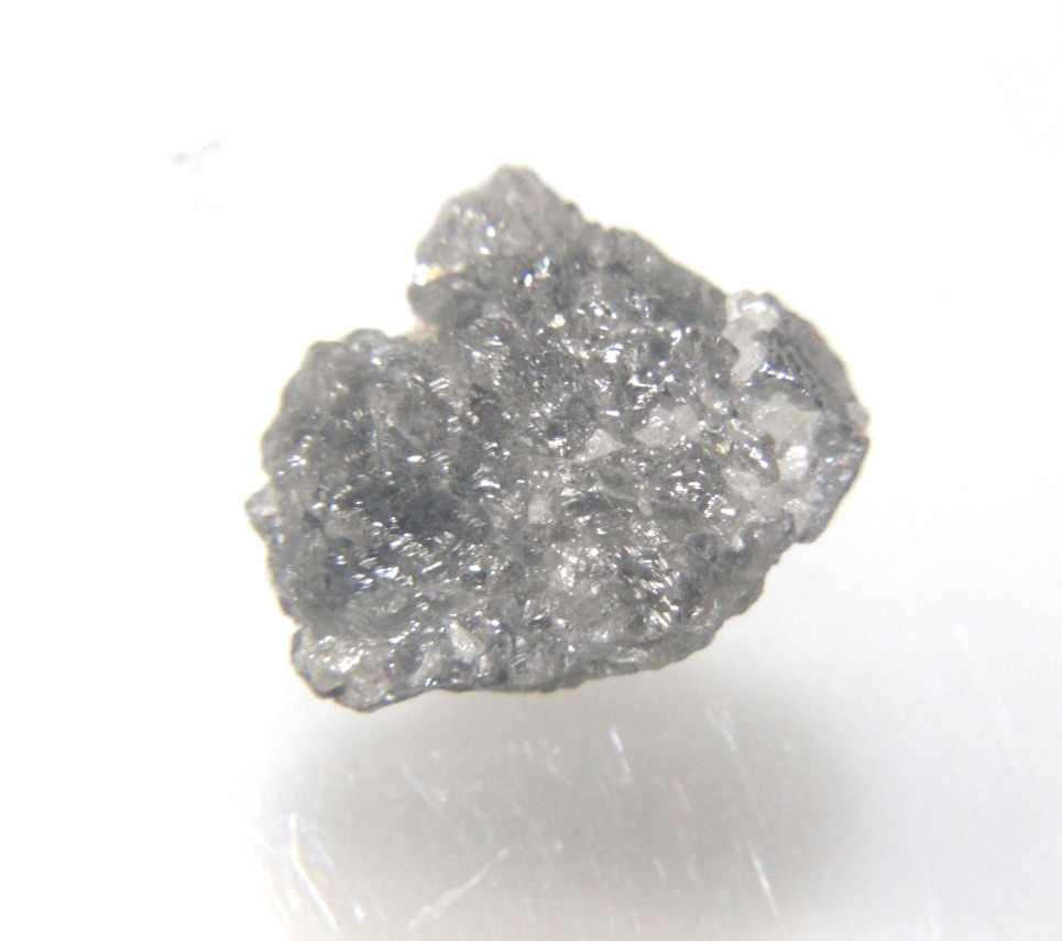 3.90CTS/1 PIECE RAW UNCUT GREY FLAT ROUGH DIAMOND 11.09×10.04×4.55 MM