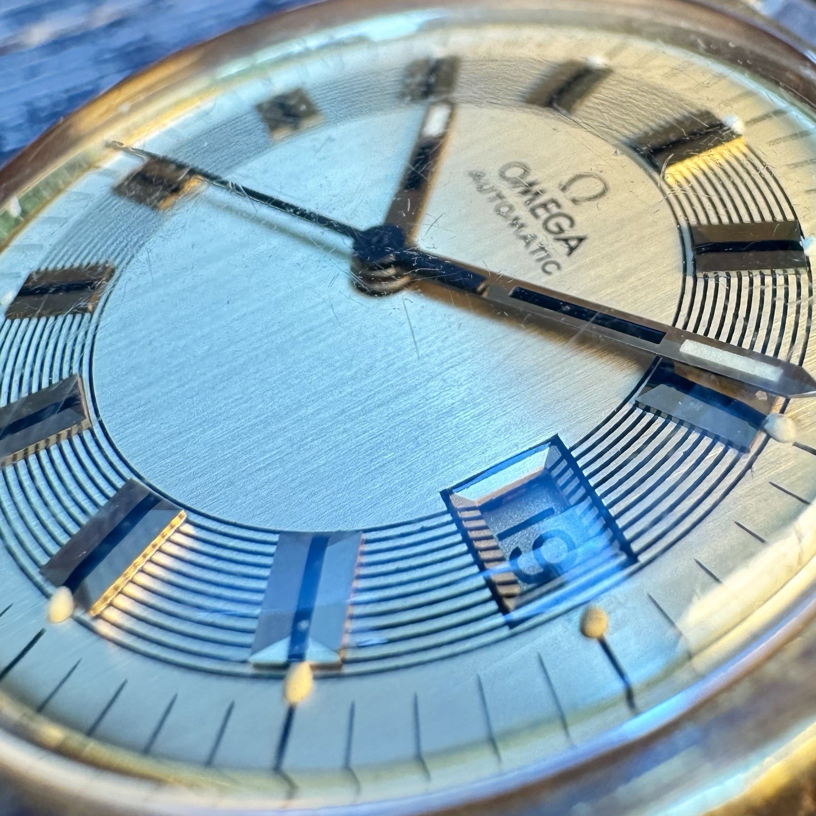 Vintage 1970s Omega Automatic Gold Plated Barcode 166.0118 cal 1480 Swiss 36mm