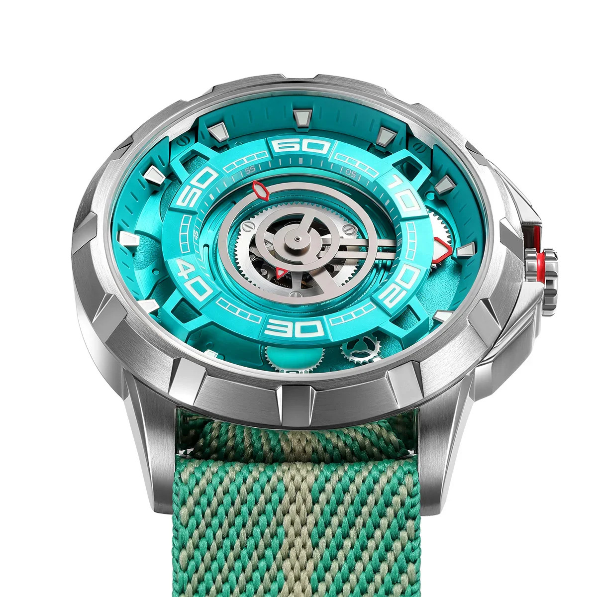 BERNY Automatic Men’s Skeleton Watch 5ATM Luminous Sapphire