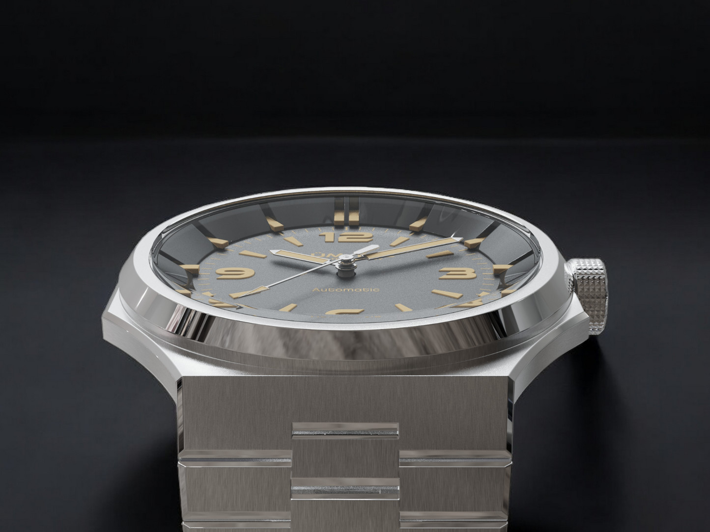 Lum-Tec Mens Automatic Watch 42mm Eclipse E1 Gray Dial Hi Precision Miyota 9039
