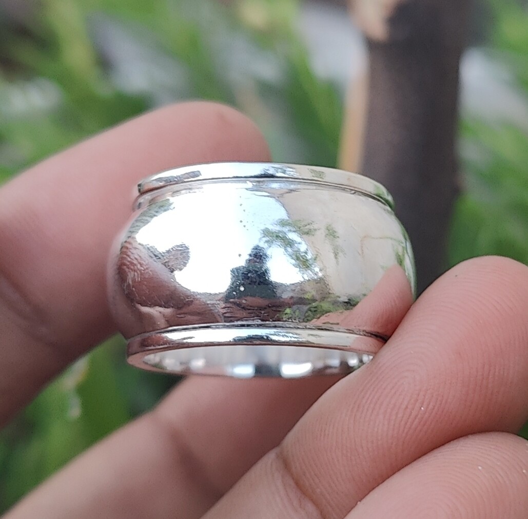 Thick Wide Band,925 Sterling silver Band & Spinner Ring Handmade Ring All Size