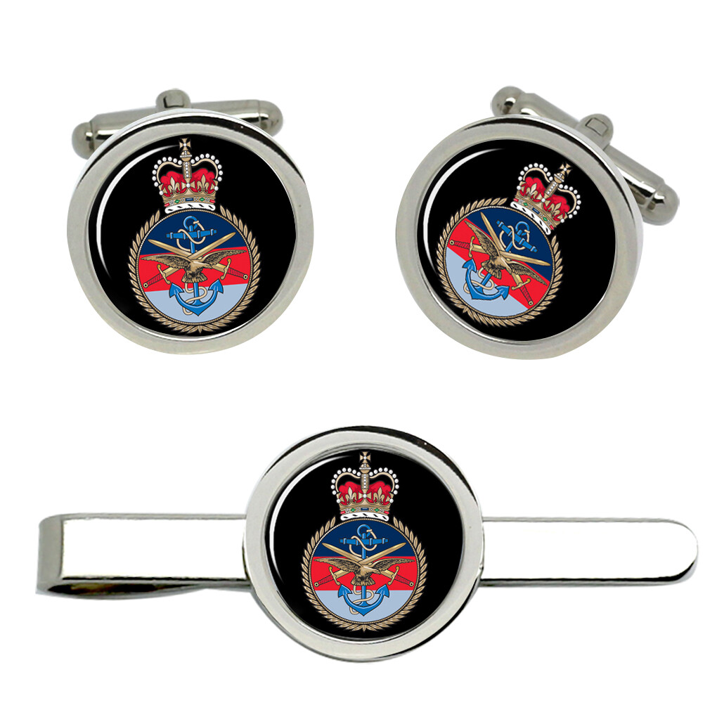 Joint Services, UK Cufflinks and Tie Clip Set