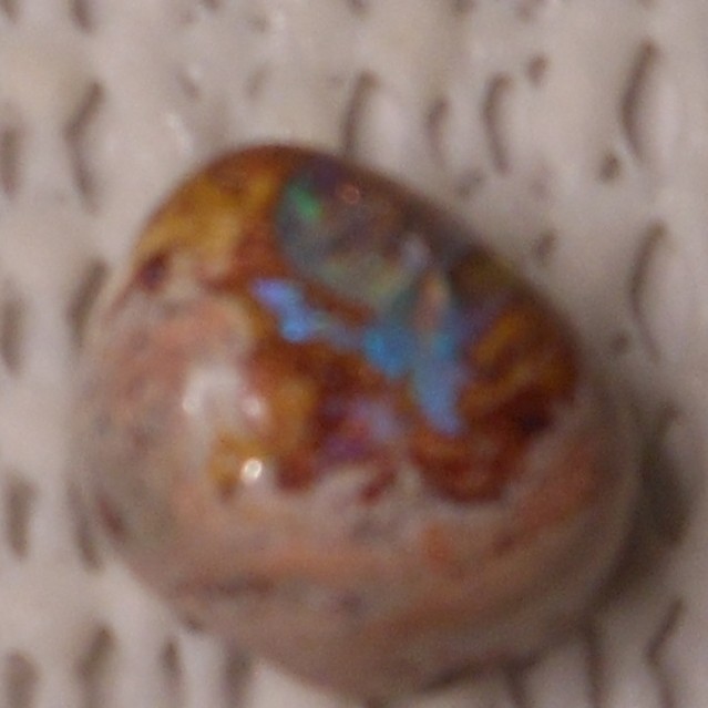 6.54ct Mexican Fire Opal Freeform Cabochon 12.6 x 10.3 x 6.4mm (A Beauty)