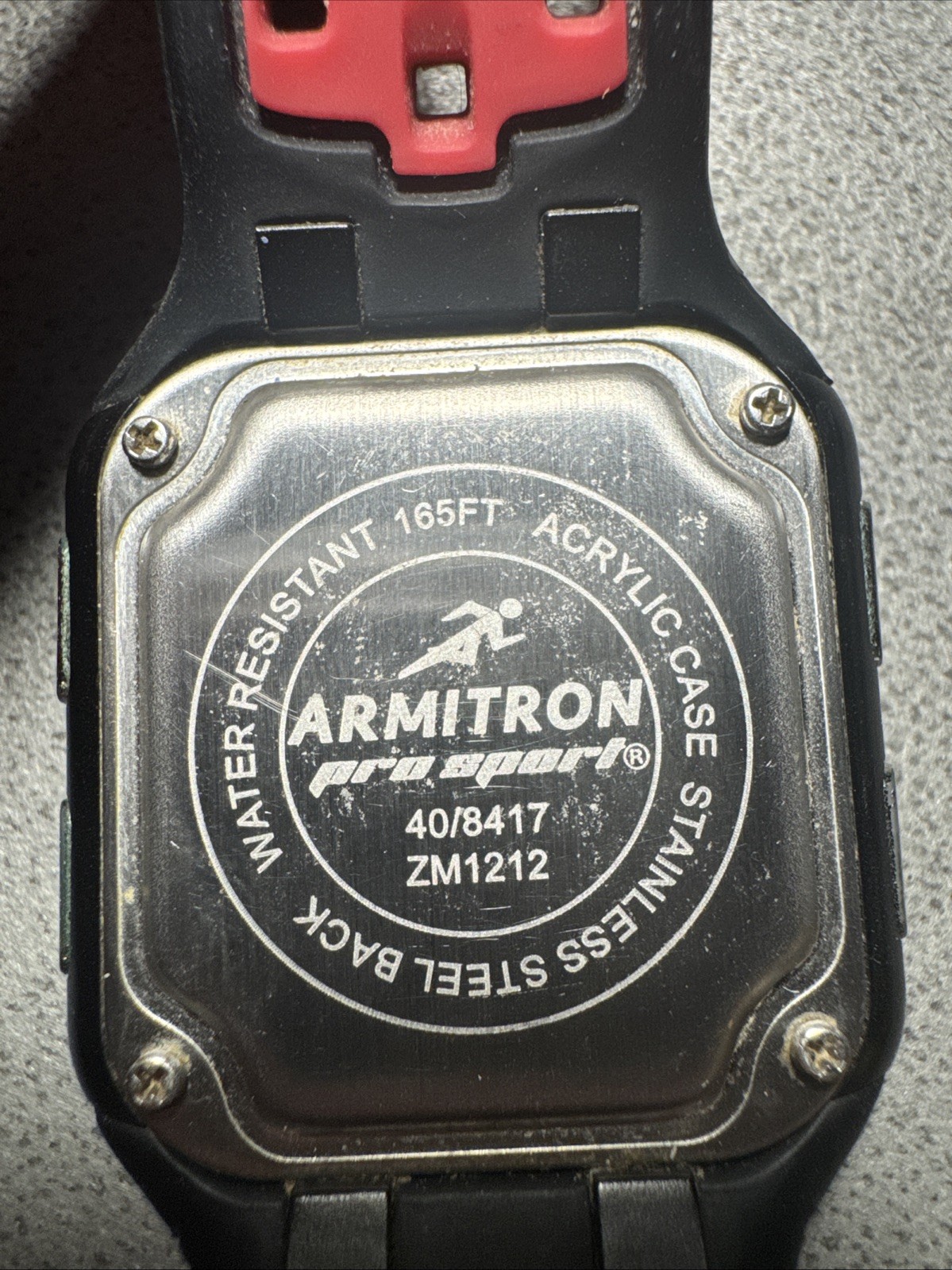 Armitron Pro Sport Watch Mens 38mm Black Digital Silicone WR165FT 40/8417
