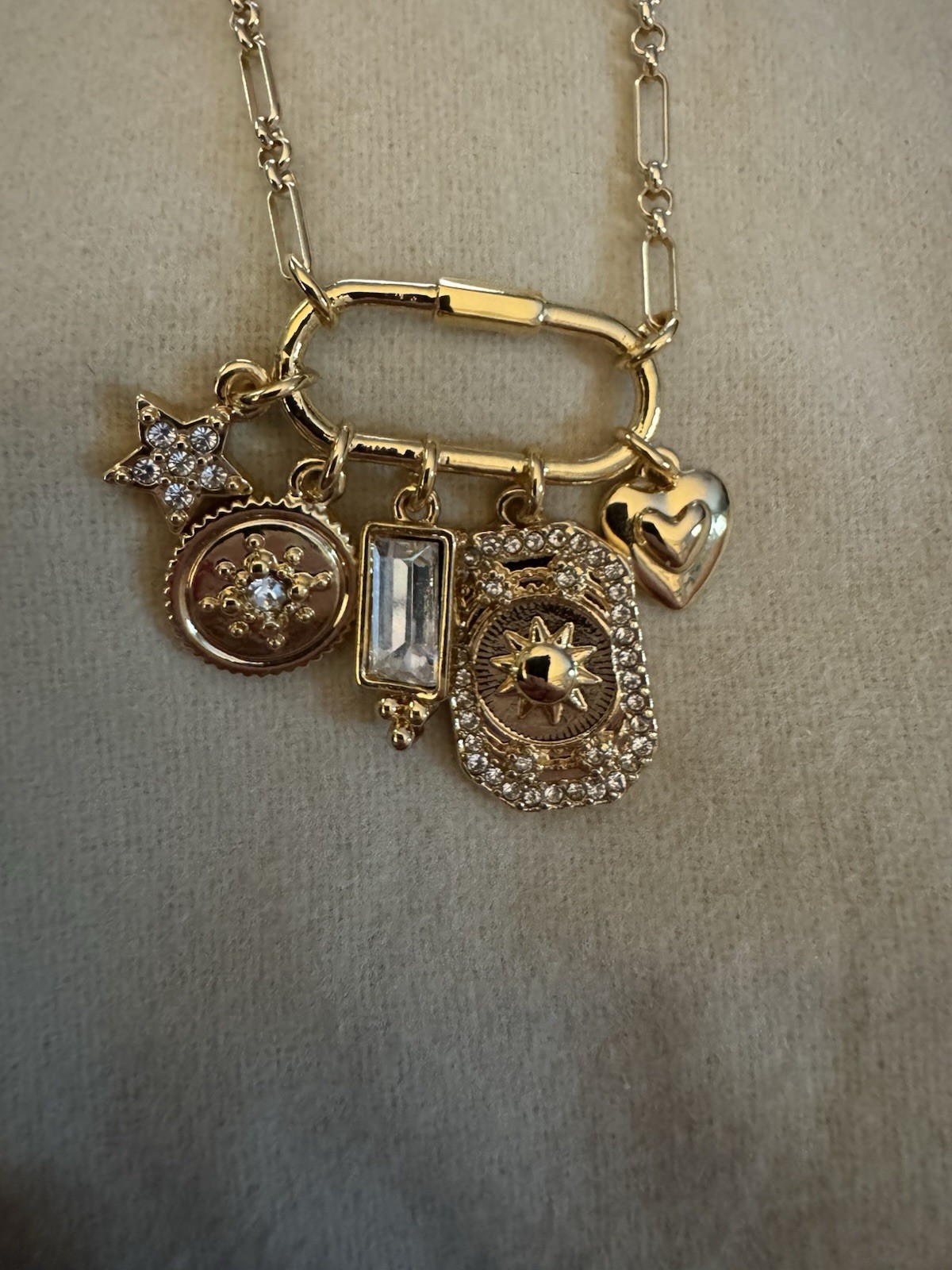 J. Crew Carabiner charm necklace