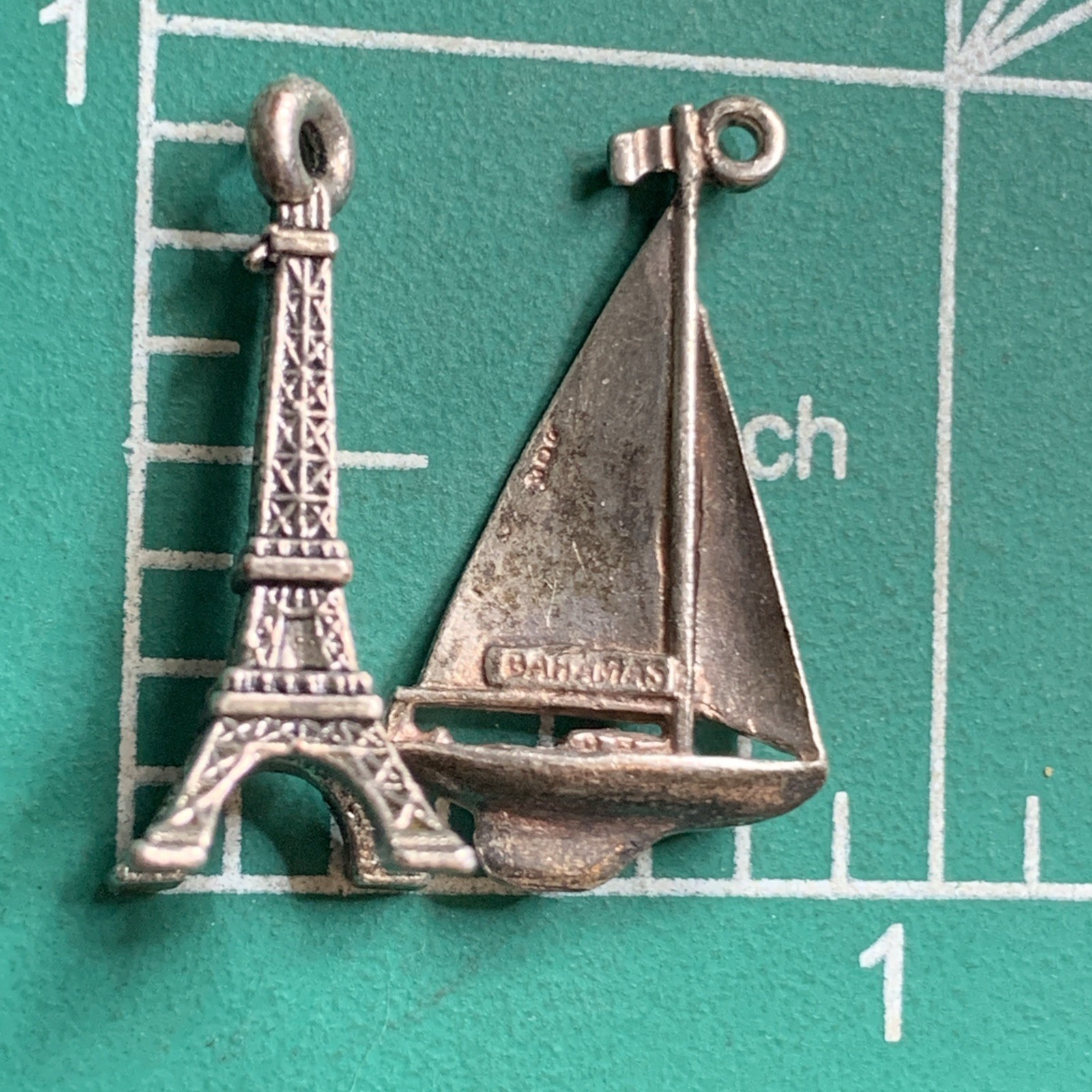 STERLING SILVER 925 Lot Necklace Pendant SS31 Eiffel Tower Charm Sailboat Bahama