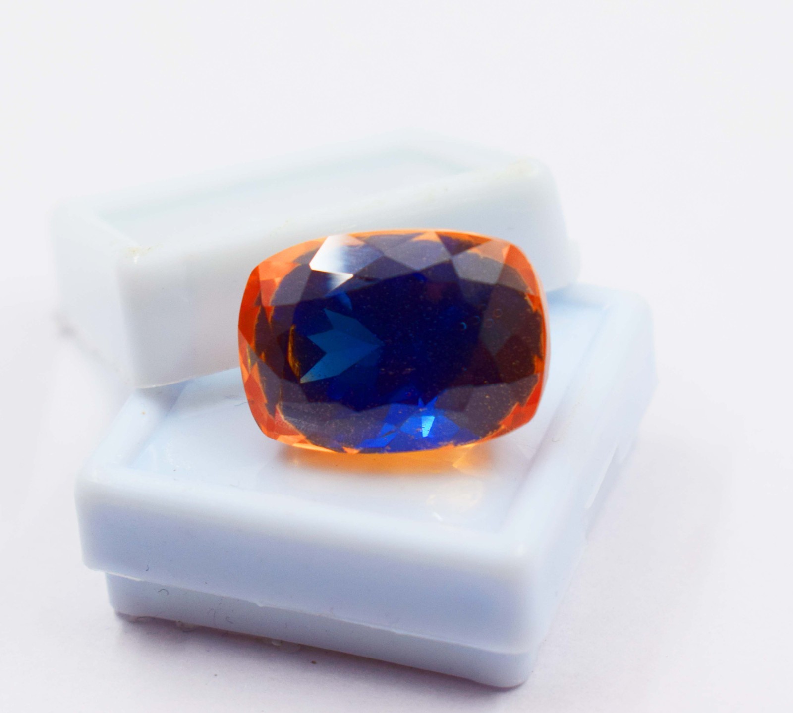 12Ct Pitambari Sapphire Bi-Color | Cushion Cut Loose Pitambari Gemstone Jewelry
