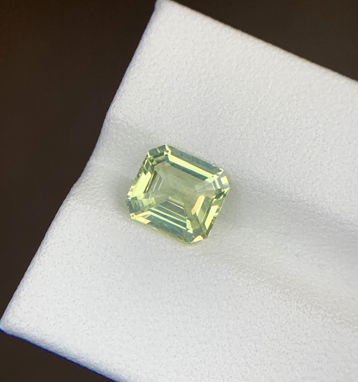 2.05ct Natural Chrysoberyl SQ 8x7mm Cream Yellow Green 100% Genuine Natural