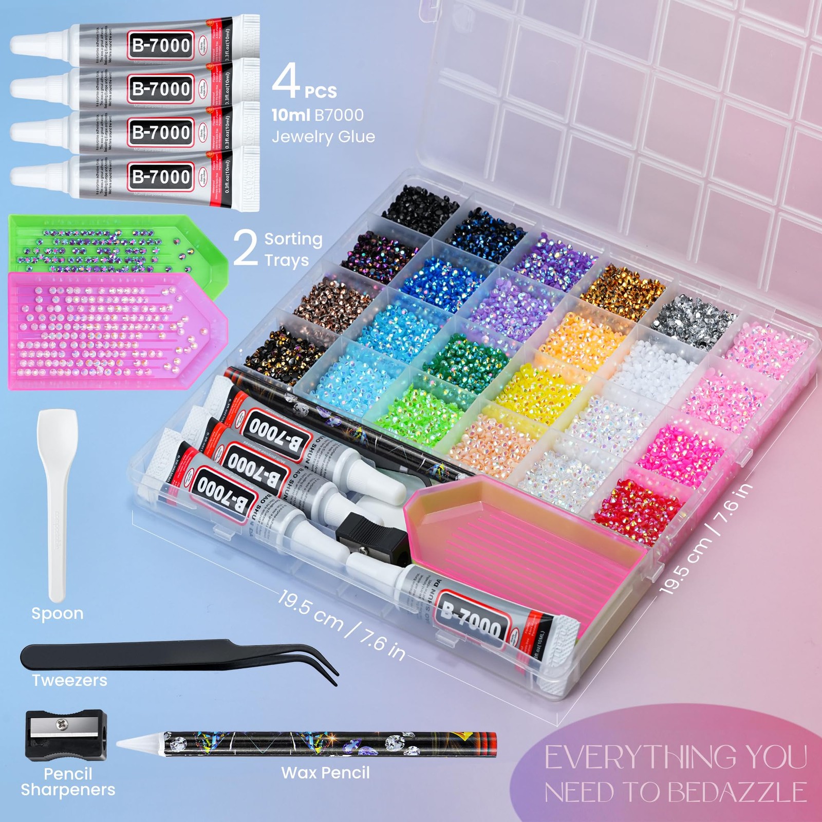 35000 Pcs Resin Jelly Rhinestones Kit, Multicolor 3mm Flatback Rhinestones wi…