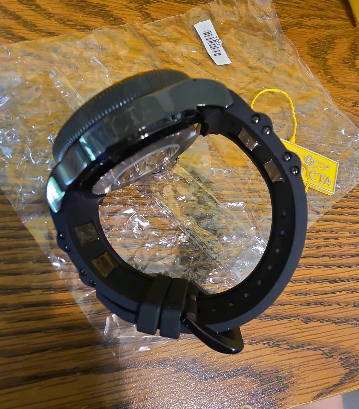 New Invicta Russian Diver Quinotaur Mechanical 1091 Triple Black Yellow 8 Slot