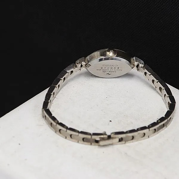 Working condition, excellent condition. Seiko Solar 10-7001 manual winding, silv