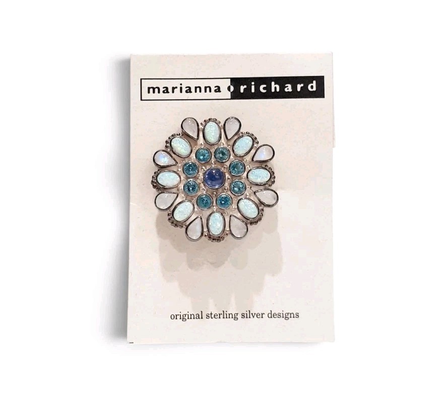 Marianna Richard Sajen 925 Sterling Pendant Brooch Gorgeous SEE DESCRIPTION