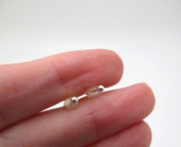 925 Sterling Silver 2mm Round Ball Dainty Small Stud Earrings