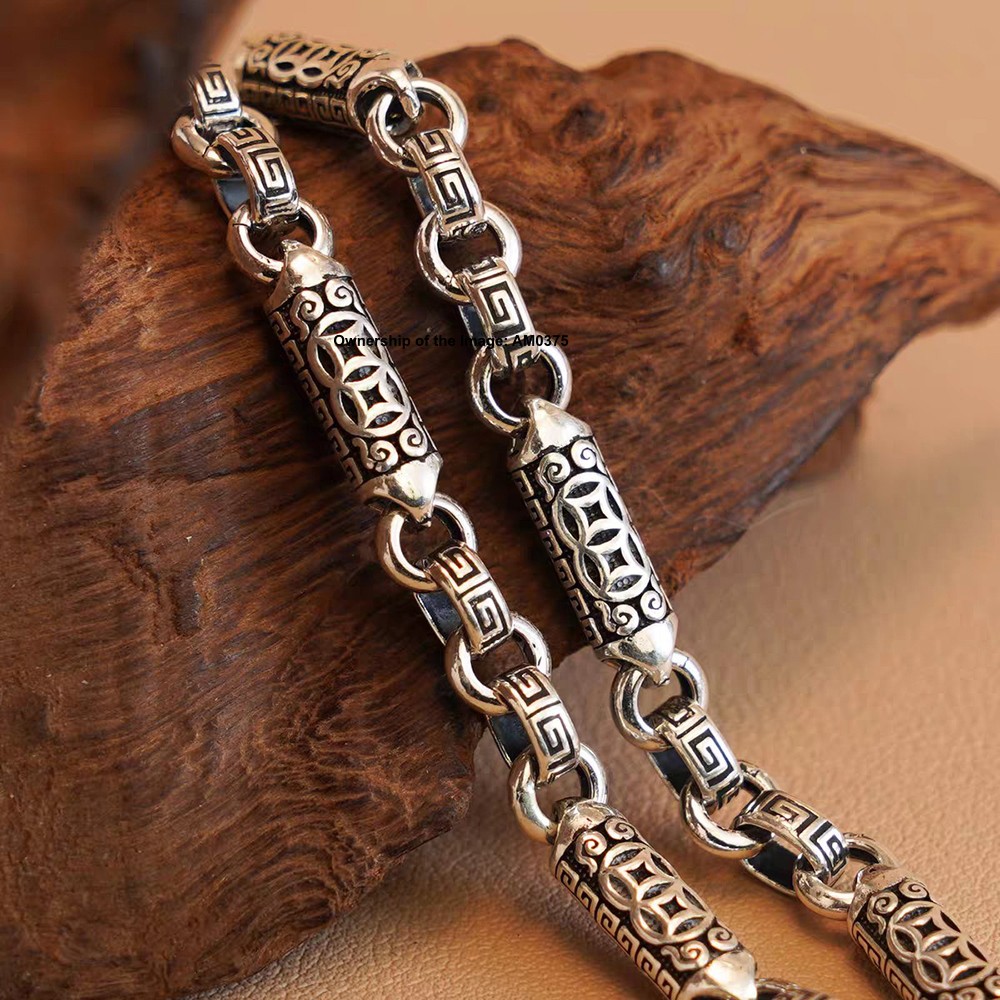 Real S925 Sterling Silver Necklace Women Man 4mm Tube Chain 19.7-25.6INCH