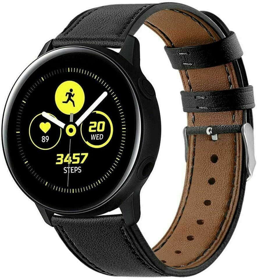 Genuine Leather Band Strap For Samsung Galaxy Active 2 40 42 44mm / Watch 3 41mm