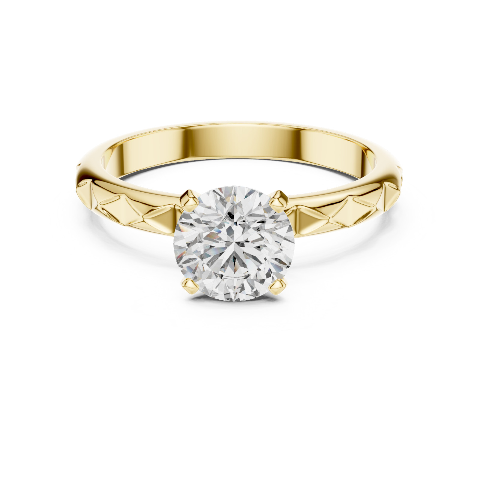 1 Ct Lab Grown Diamond IGI Certified Wedding Gift For Her Gold Ring 14 K F VVS
