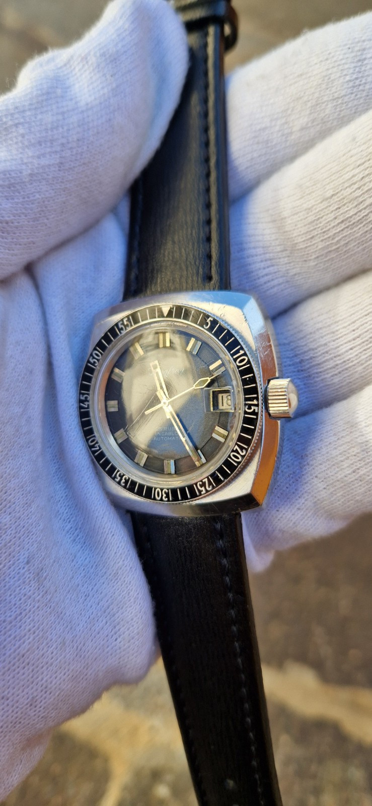 Jungfrau Sub 1968 Bachelor Automatic Eta Steel Tested 150M Rare True Diver