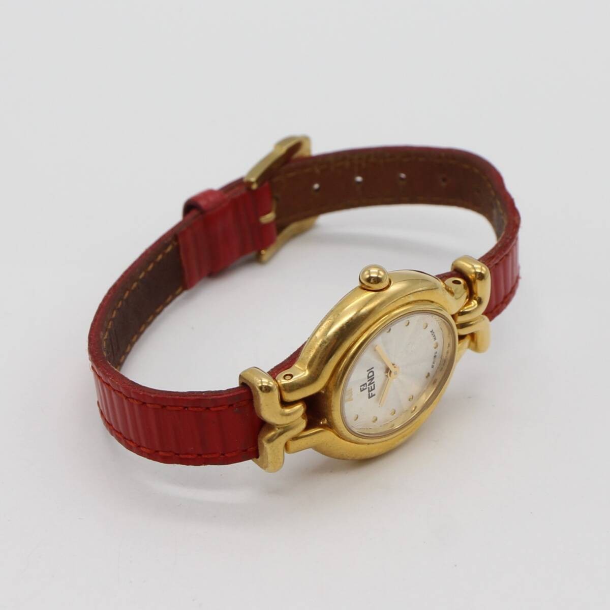 FENDI Chameleon 640L Quartz Women Watch Gold 24mm Swiss Made JAPAN Working JP