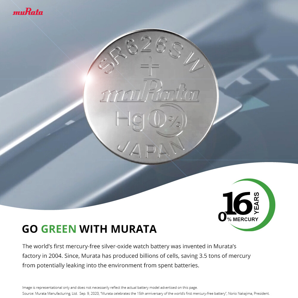 Murata 362 (SR721SW) Silver Oxide Watch Battery (50 Count) – Replaces Sony 362