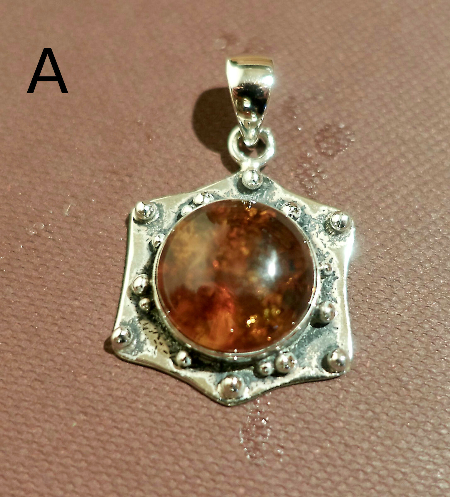Anhänger, 925er Silber mit Bernstein, verschiedene Designs!